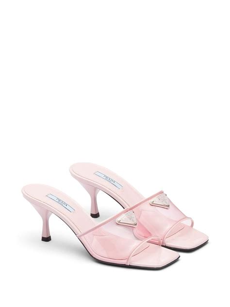 prada sandaler|Prada transparent sandals.